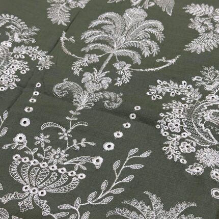 Embroided 3 Piece Khaddar | Pashmina Shawl | Embroided Khaddar Shirt | Dyed Trouser | 31363