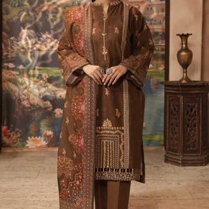 Embroidered Shirt Shalwar Dupatta - 0477