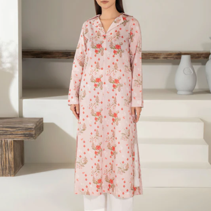 Limelight Pink Khaddar Shirt-Printed (Unstitched)-U3813