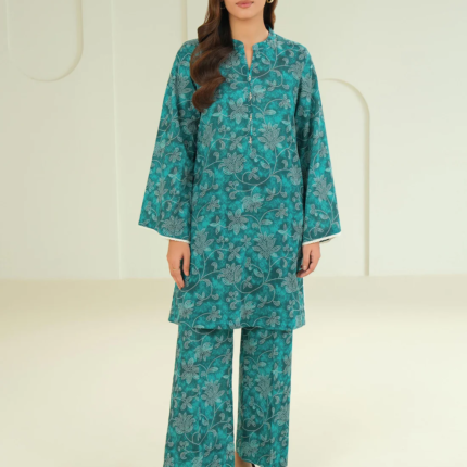 Limelight Green Khaddar Shirt-Printed (Unstitched)