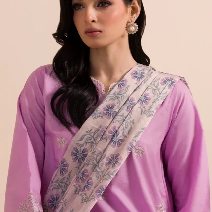 Zellbury Embroidered Lawn Shirt Shalwar Dupatta - 0047