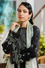 Zellbury Original Black Chikankari Lawn 3-Piece Suit (WUS25E30801)