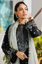 Zellbury Original Black Chikankari Lawn 3-Piece Suit (WUS25E30801)