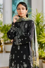 Zellbury Original Black Chikankari Lawn 3-Piece Suit (WUS25E30801)