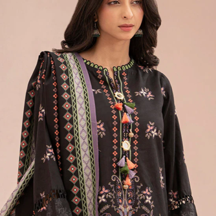 Zellbury Printed Lawn Shirt Shalwar Dupatta - 0664