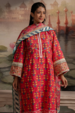 Printed Khaddar Dupatta for Zellbury WUW24E20437 suit