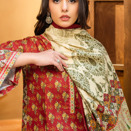 Zellbury Winter Viscose 2 Piece Suit Shirt Dupatta 0499