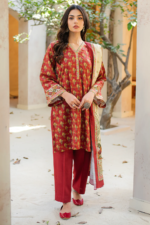 Zellbury Winter Viscose 2 Piece Suit Shirt Dupatta 0499