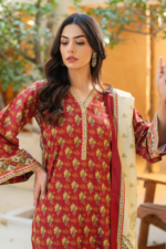 Zellbury Winter Viscose 2 Piece Suit Shirt Dupatta 0499