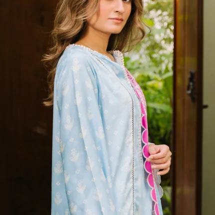Zellbury 3-Piece Printed Khaddar Suit (Shirt, Shalwar & Dupatta) - WUW24X30203