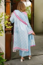 Zellbury WUW24X30203 unstitched shirt dupatta and trouser layout