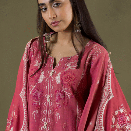 Embroidered Shirt Shalwar Shawl - 0240