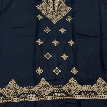 Embroidered Dhanak 3 Piece with Emb Dupatta and Trouser