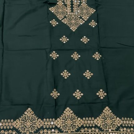 Embroidered Dhanak 3 Piece with Emb Dupatta
