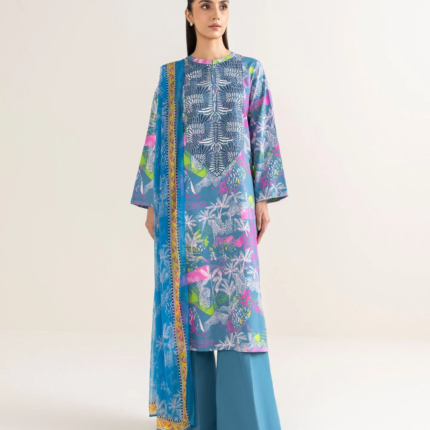 Sapphire Embroidered Lawn 3 Piece Blue 000EDYCODE12