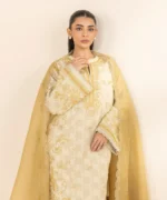 Sapphire Embroidered Khaddar 3 Piece Off White and Light Mustard 000USGDADD52