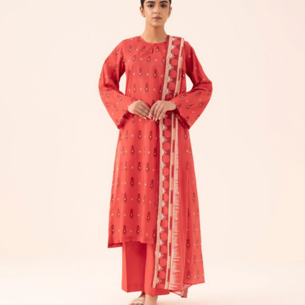 Sapphire Printed Cotton 3 Piece Bright Red 02SDY23V29US