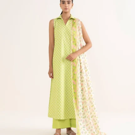 Sapphire Printed Cotton 3 Piece Lime Green 03PDD25V647B