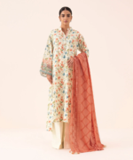 Sapphire Embroidered Cotton 3 Piece | 0U3PEDY25V72