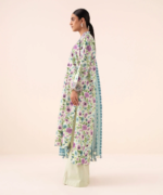 Sapphire Embroidered Cotton 3 Piece Light Blue & Ivory 0U3PEDY25V74