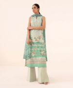 Sapphire Embroidered Cotton Viscose 3 Piece Sage Green 0U3PEDY25V79