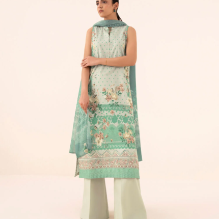 Sapphire Embroidered Cotton Viscose 3 Piece Sage Green 0U3PEDY25V79