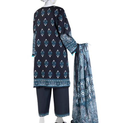 J. Embroidered Lawn 3 PC Unstitched JLU-25-3263