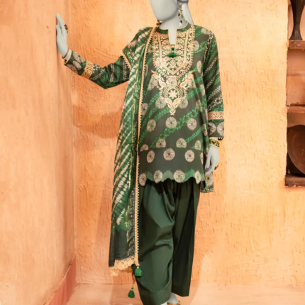 J. Embroidered Lawn 3 Piece Unstitched JLU-25-3356 Multi Colour