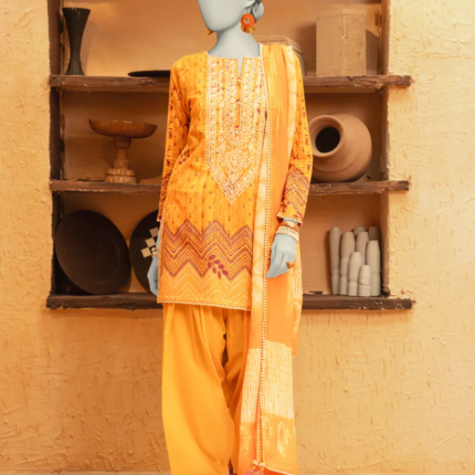 J. Mustard Embroidered Lawn 3 Piece JLU-25-3362
