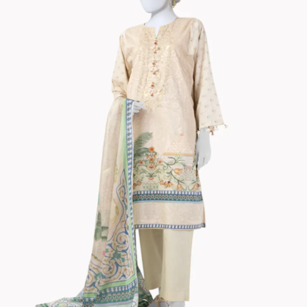 J. BROWN LAWN EMBROIDERED UNSTITCHED 3PC | JLAWN-S-25-3086