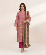 Sapphire Printed Lawn 3 Piece Pink U3PDD25V55DS