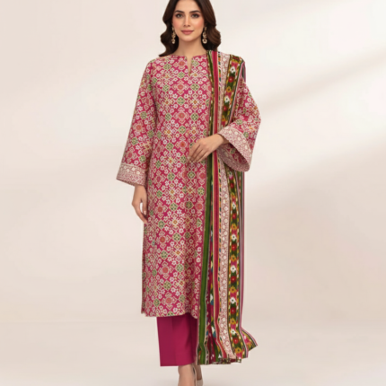 Sapphire Printed Lawn 3 Piece Pink U3PDD25V55DS