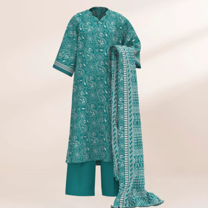 Sapphire Printed Lawn 3 Piece Blue and Off White | U3PDD25V51DS