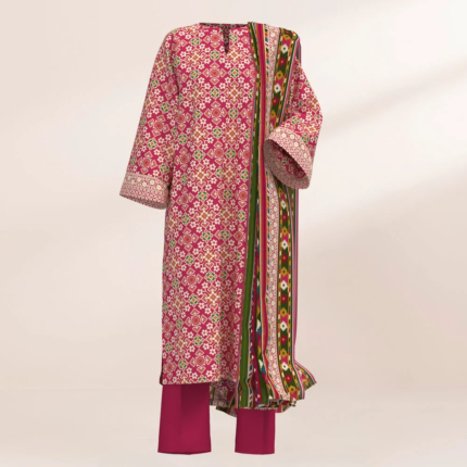 Sapphire Printed Lawn 3 Piece Pink U3PDD25V55DS