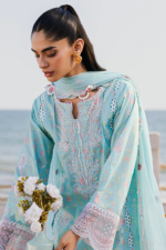 Zellbury Aqua Chikankari Lawn Suit (WUS25E30813) - 3 Piece Unstitched01