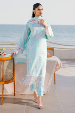 Zellbury Aqua Chikankari Lawn Suit (WUS25E30813) - 3 Piece Unstitched