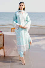 Zellbury Aqua Chikankari Lawn Suit (WUS25E30813) - 3 Piece Unstitched