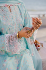 Zellbury Aqua Chikankari Lawn Suit (WUS25E30813) - 3 Piece Unstitched