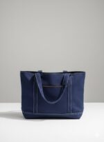 Premium Canvas Tote Bag with Zipper & Side Pockets - Heavy Duty Rope Handles - Large Shoulder Bag for Women (Travel, Grocery, Beach)