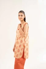 Nishat Printed Cambric Paisley Style 2 Piece in Beige and Rust 42502166