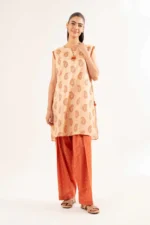 Nishat Printed Cambric Paisley Style 2 Piece in Beige and Rust 42502166