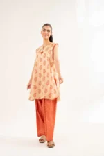 Nishat Printed Cambric Paisley Style 2 Piece in Beige and Rust 42502166