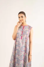Nishat Printed Cambric Paisley Style 2 Piece in Beige and Blue 42502166