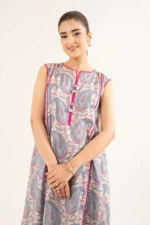 Nishat Printed Cambric Paisley Style 2 Piece in Beige and Blue 42502166