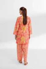 Nishat Printed Cambric Tie and Die 2 Piece in Coral Color 42502171