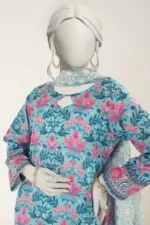 Almeerah Embroidered Lawn Chikankari 3 Piece in Ice Sky Color Desire