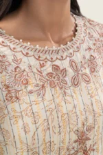 BEECHTREE 3 PIECE EMBROIDERED KHADDI JQ SUIT-HAZEL WOOD (UNSTITCHED)