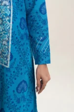BEECHTREE 3 PIECE EMBROIDERED SLUB KHADDAR SUIT-TIFFANY BLUE (UNSTITCHED)