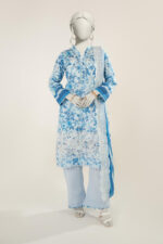 Almeerah Embroidered Lawn Chikankari 3 Piece in Ice Sky Color Desire