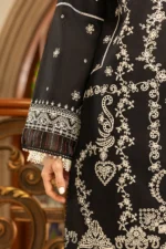 Zellbury Chikankari Embroidered Cambric 3 Piece in Black Color